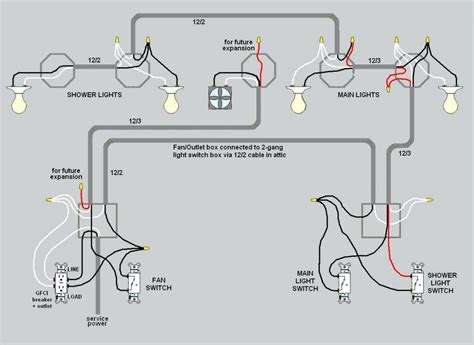 Wiring Outlets and Light Fixtures on the Same Circuit: 